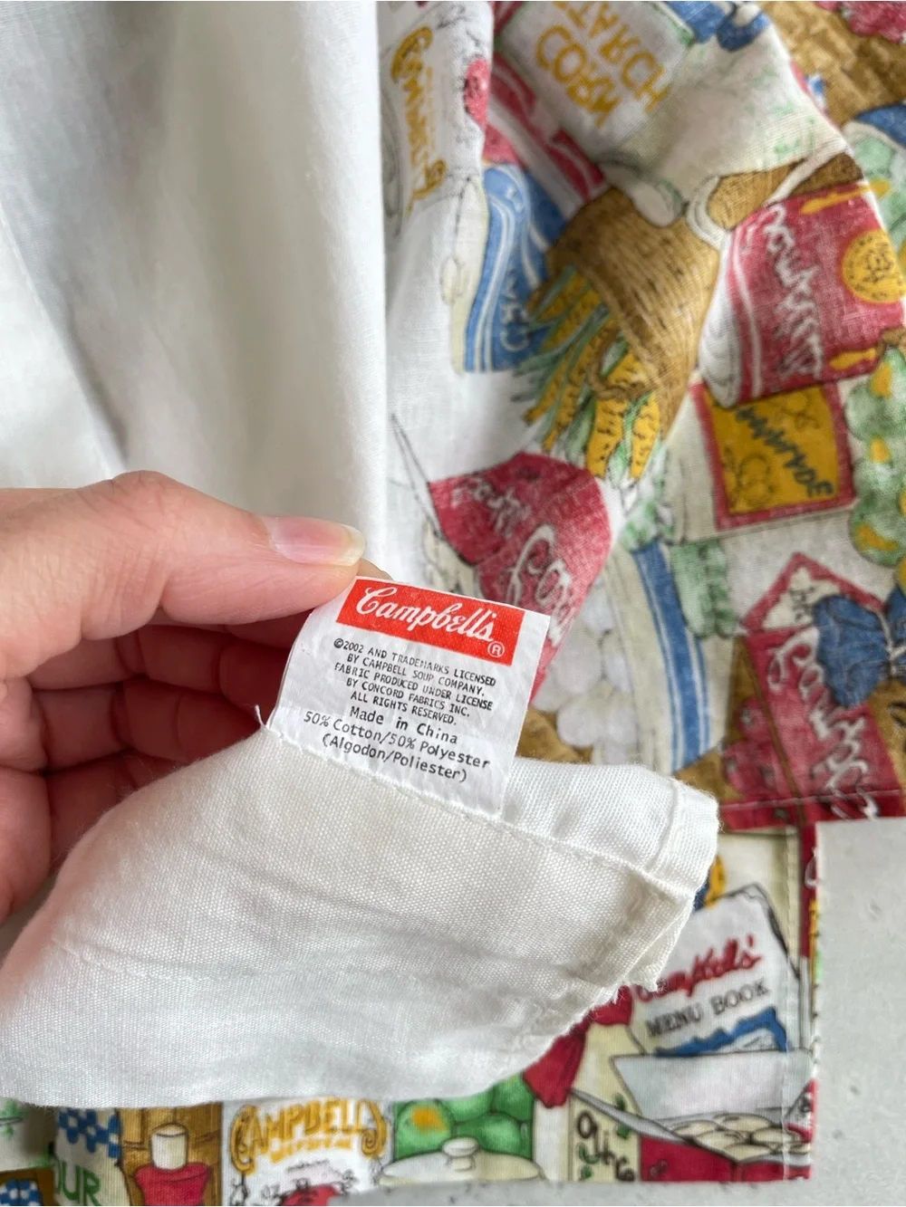 4 Vintage Campbell’s Soup Kitchen Curtain Panels 29 1/2”x 23 1/2” 2002